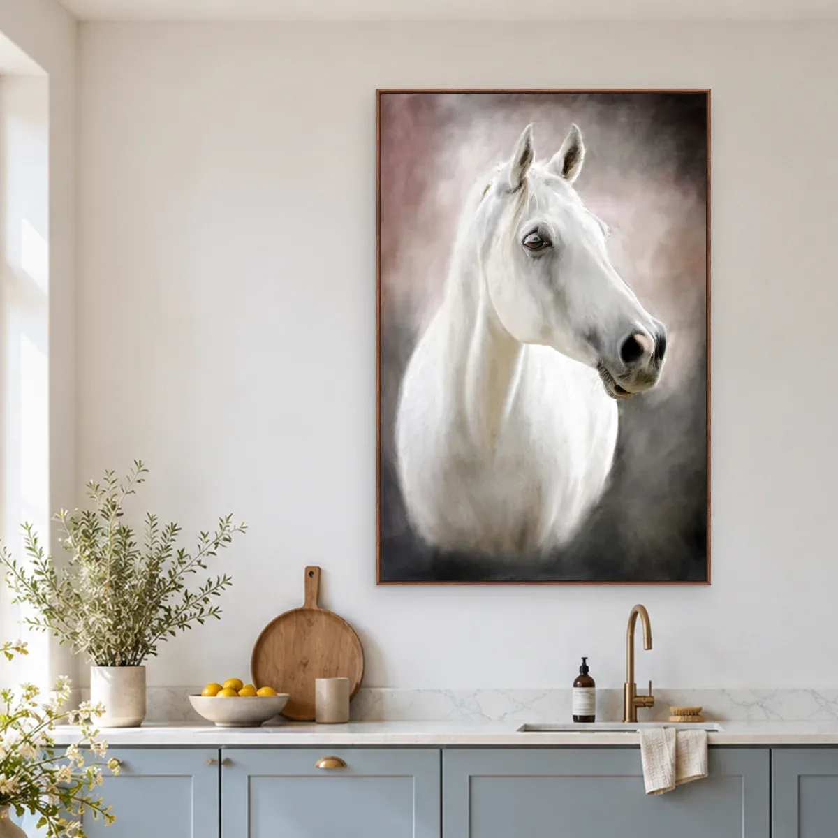 Quadro Decorativo Canvas Cavalo Branco - CA0020