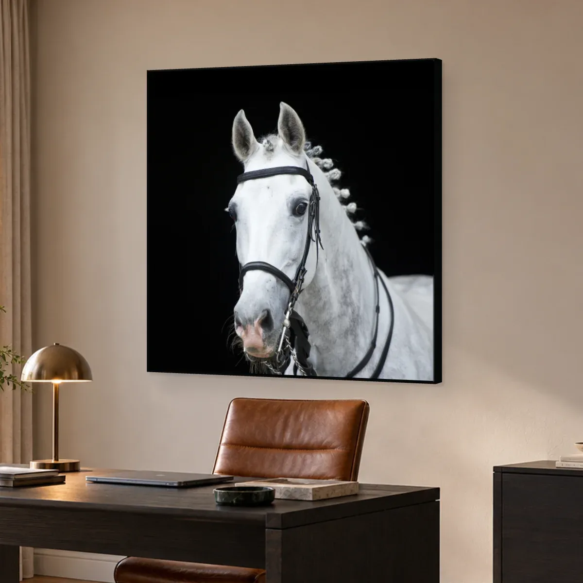 Quadro Decorativo Canvas Cavalo Trançado - CA0024