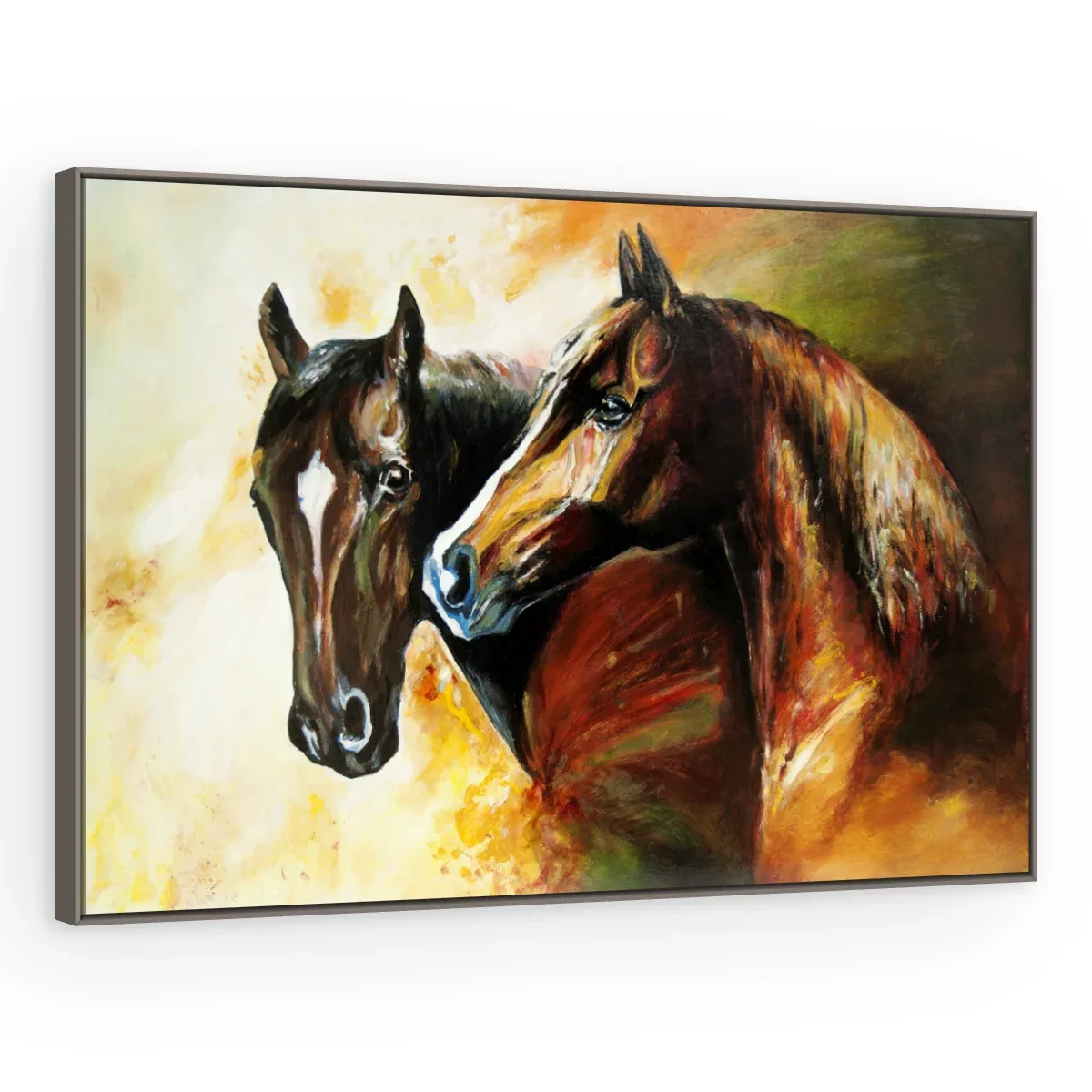 Quadro Decorativo Canvas Cavalos Expressivos - CA0032