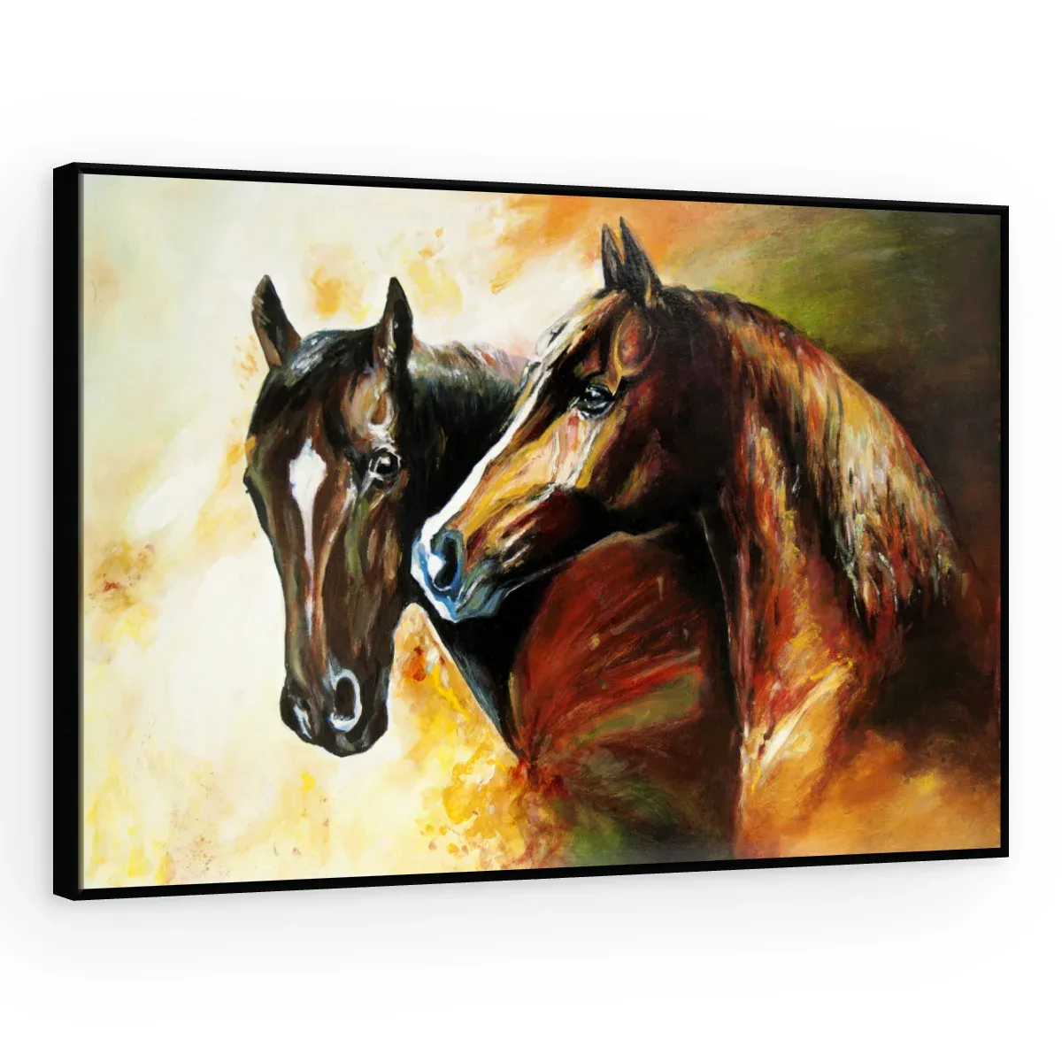 Quadro Decorativo Canvas Cavalos Expressivos - CA0032