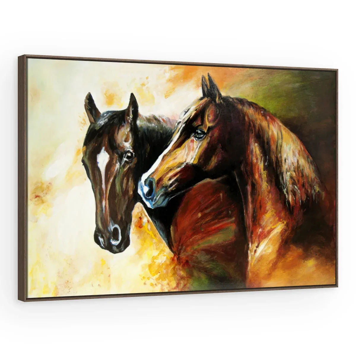 Quadro Decorativo Canvas Cavalos Expressivos - CA0032