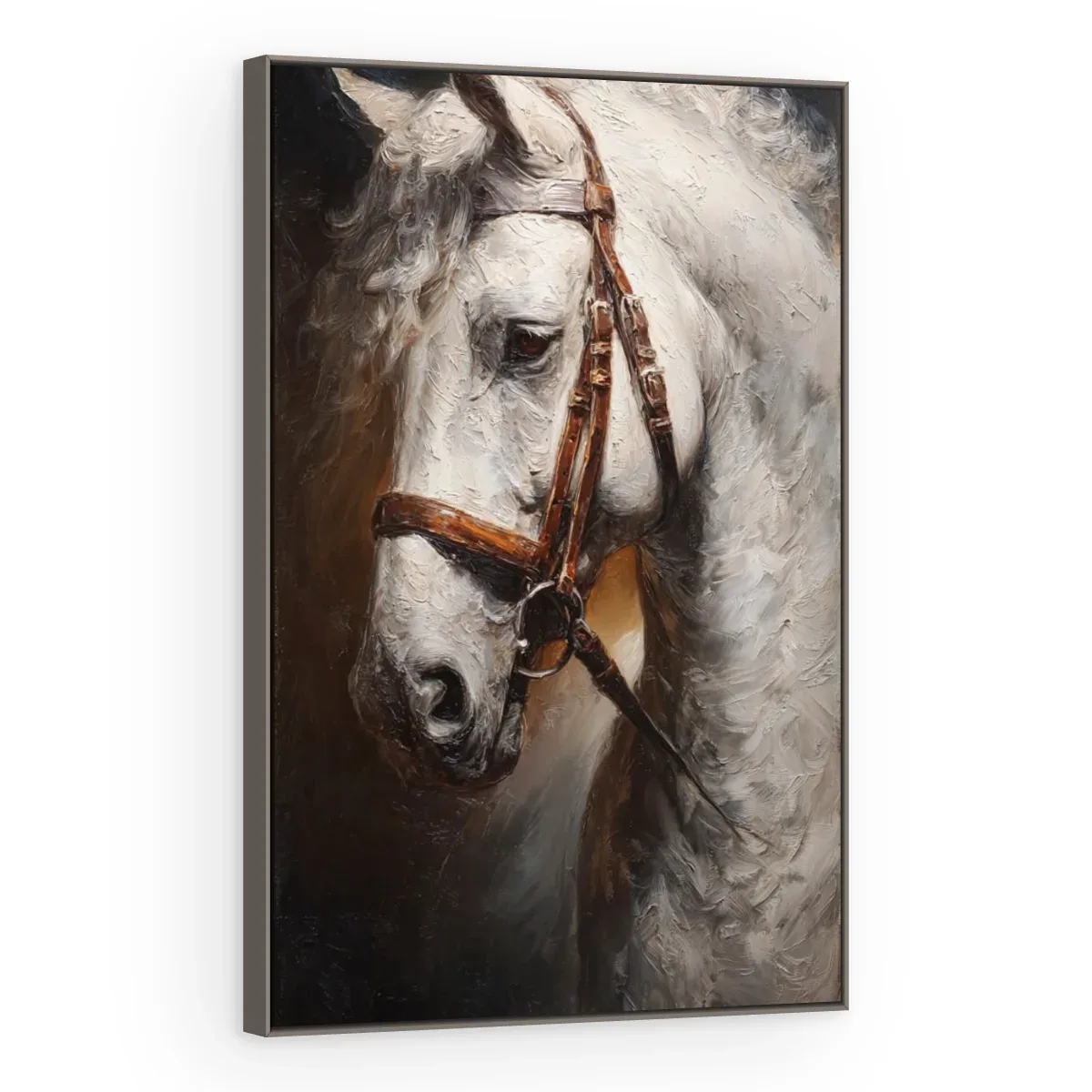 Quadro Decorativo Canvas Cavalo Óleo - CA0036