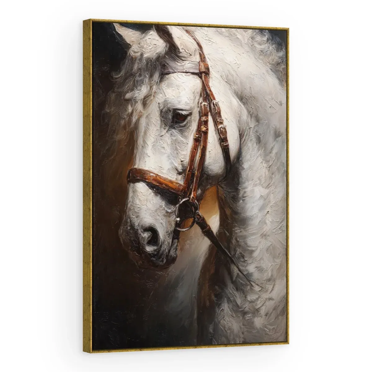 Quadro Decorativo Canvas Cavalo Óleo - CA0036