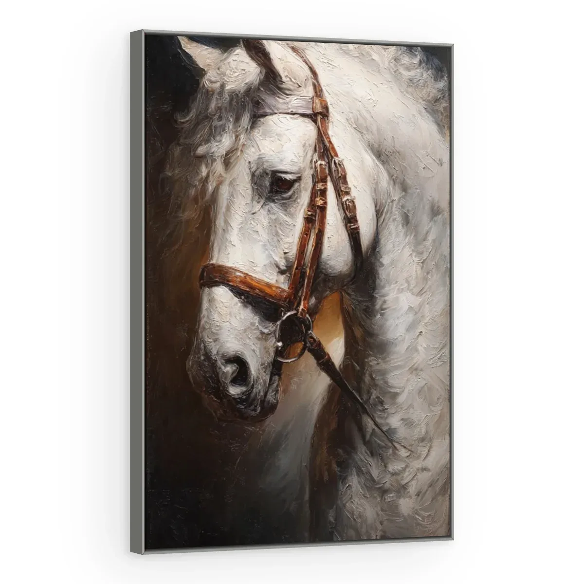 Quadro Decorativo Canvas Cavalo Óleo - CA0036