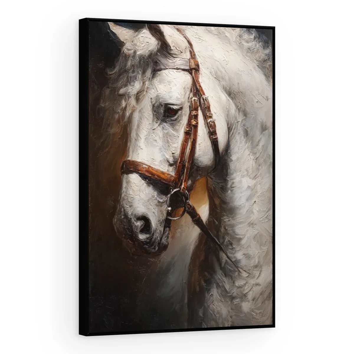 Quadro Decorativo Canvas Cavalo Óleo - CA0036