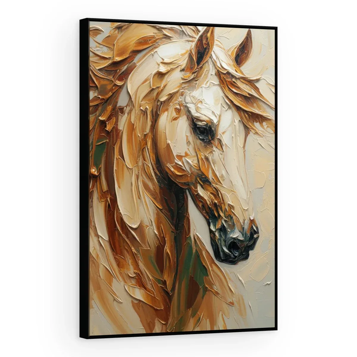 Quadro Decorativo Canvas Cavalo Texturizado - CA0038