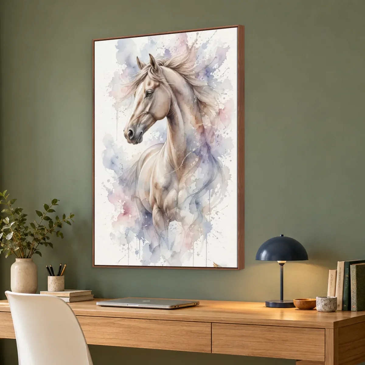 Quadro Decorativo Canvas Cavalo Aquarela - CA0039