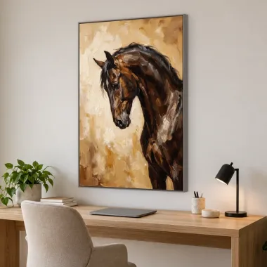 Quadro Decorativo Canvas Cavalo Rústico - CA0041