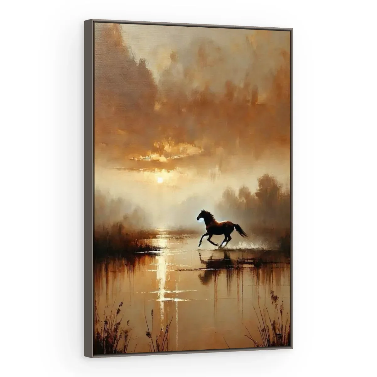 Quadro Decorativo Canvas Cavalo Lagoa - CA0042