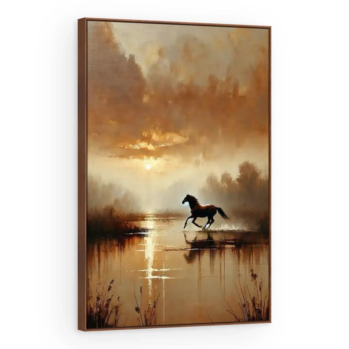 Quadro Decorativo Canvas Cavalo Lagoa - CA0042