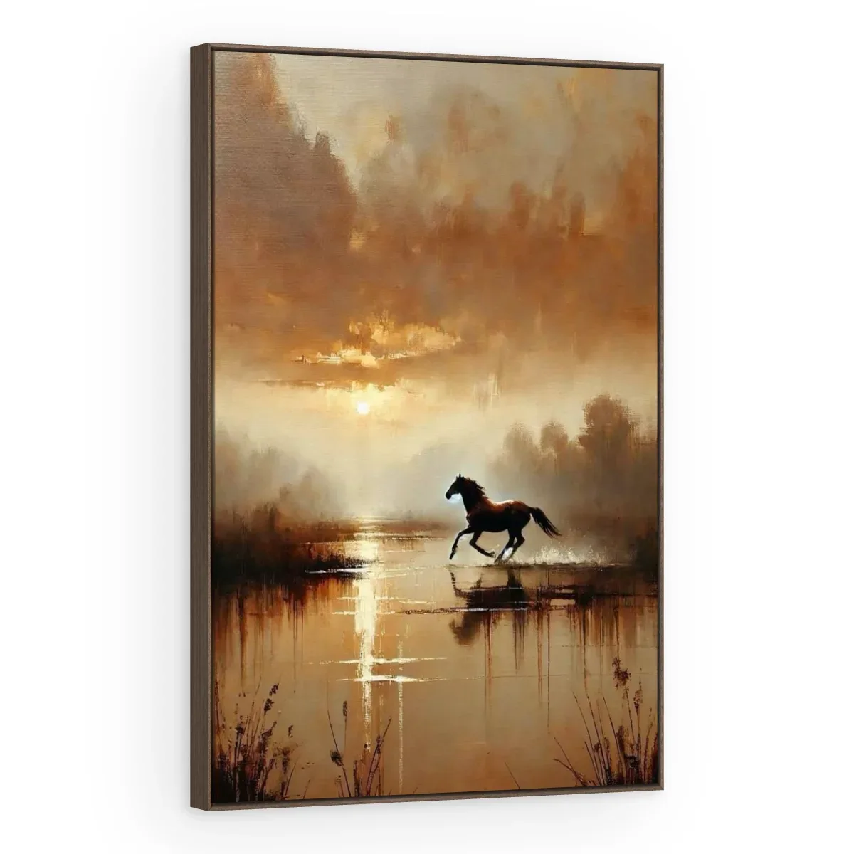 Quadro Decorativo Canvas Cavalo Lagoa - CA0042