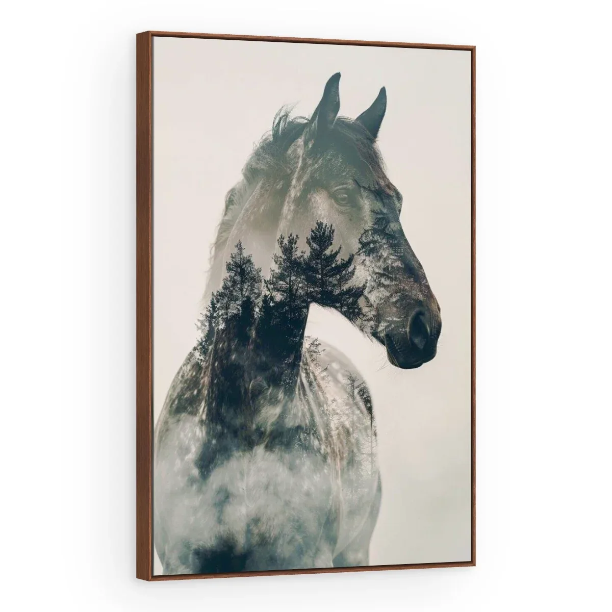 Quadro Decorativo Canvas Cavalo Enevoado - CA0043