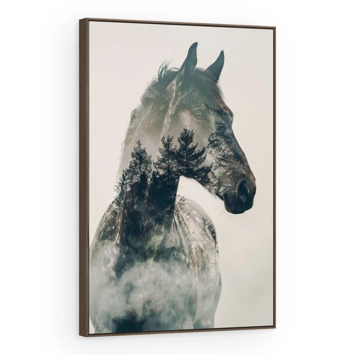 Quadro Decorativo Canvas Cavalo Enevoado - CA0043