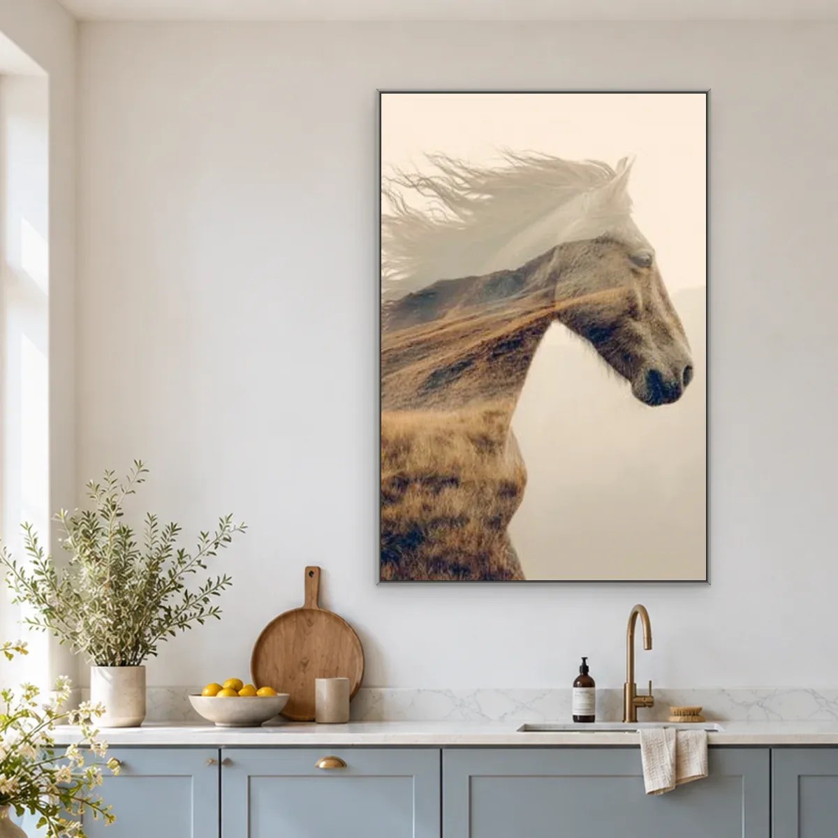 Quadro Decorativo Canvas Cavalo Pradaria - CA0045