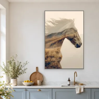 Quadro Decorativo Canvas Cavalo Pradaria - CA0045