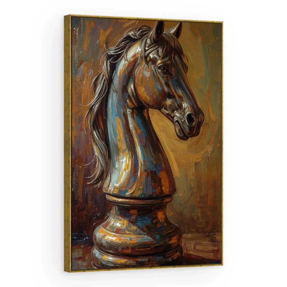 Quadro Decorativo Canvas Cavalo Xadrez - CA0047