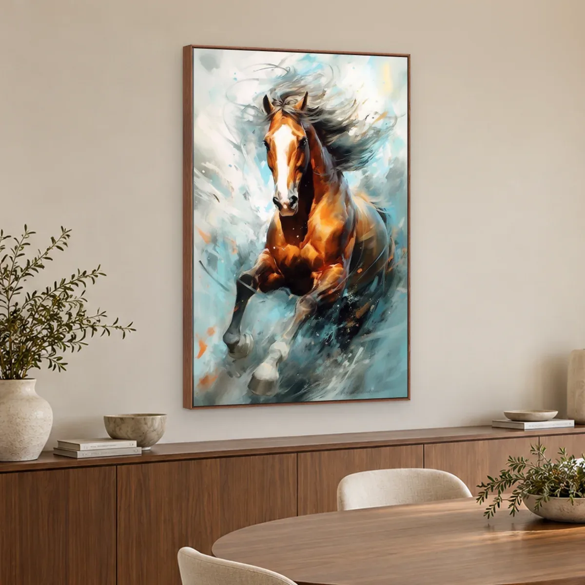 Quadro Decorativo Canvas Cavalo Ventania - CA0049
