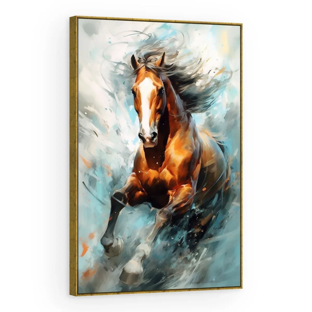 Quadro Decorativo Canvas Cavalo Ventania - CA0049