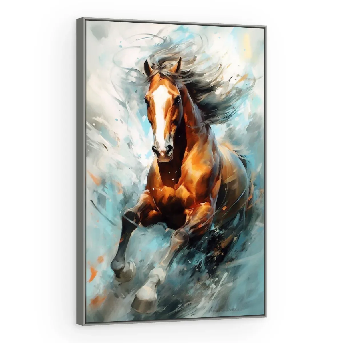 Quadro Decorativo Canvas Cavalo Ventania - CA0049