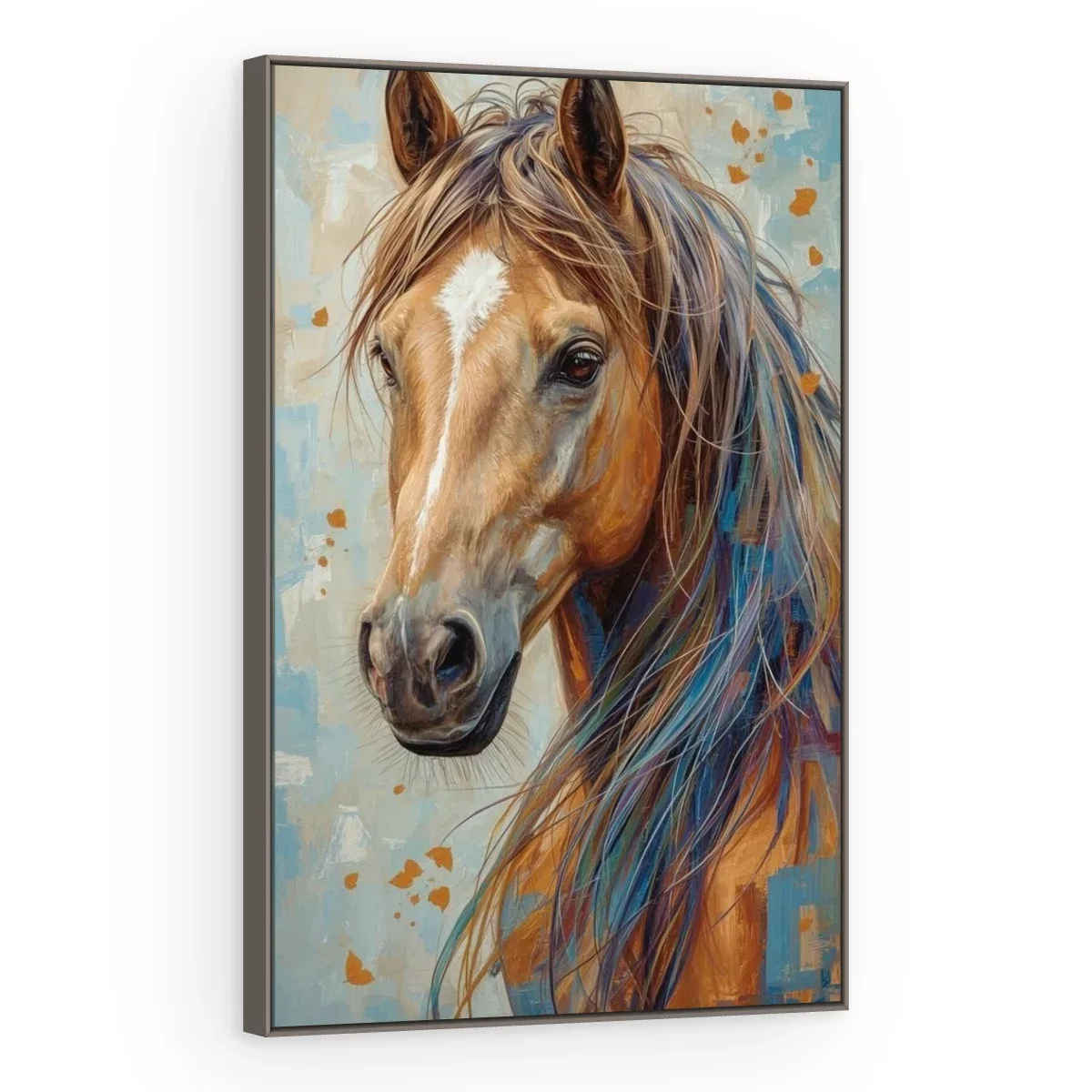 Quadro Decorativo Canvas Cavalo Colorido - CA0053