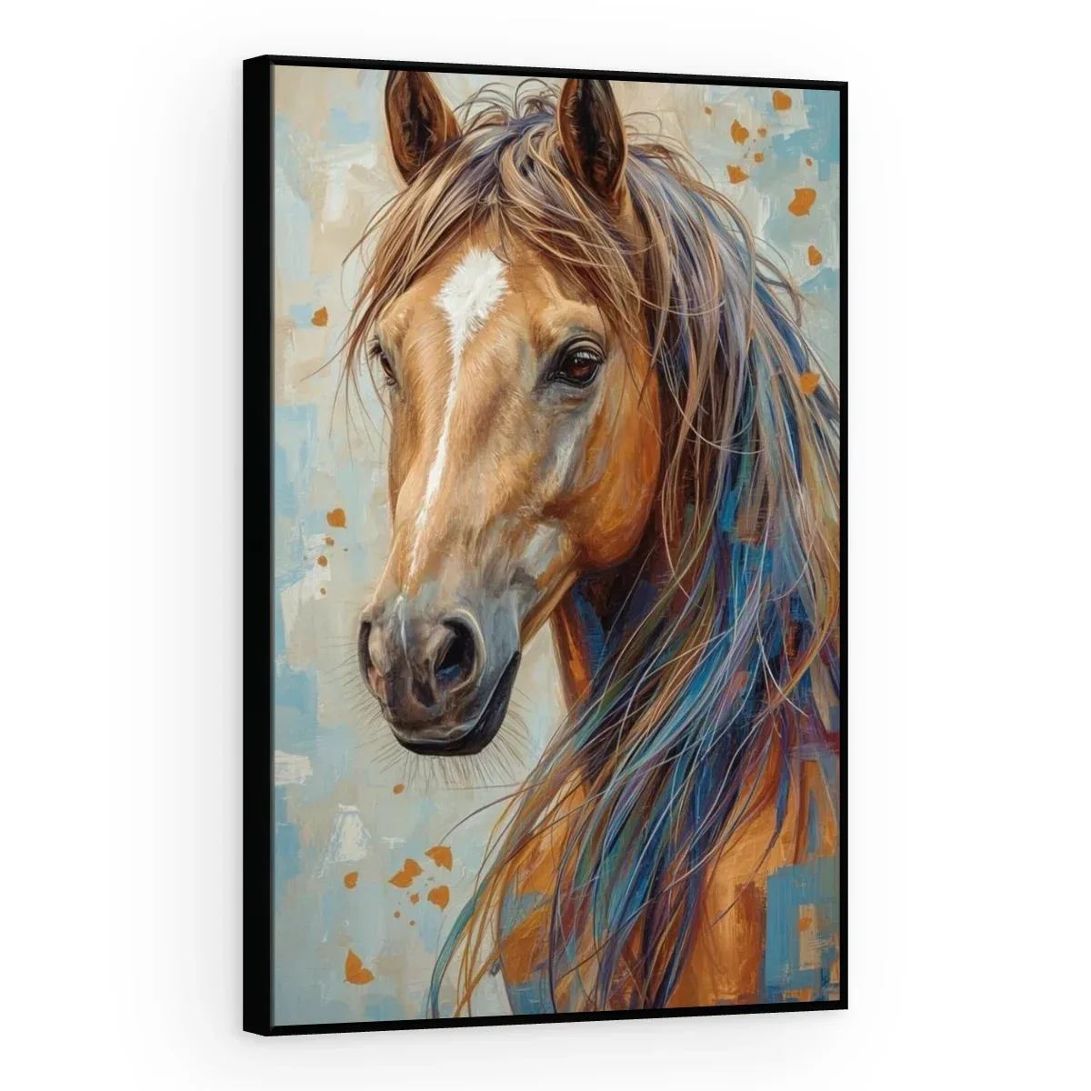 Quadro Decorativo Canvas Cavalo Colorido - CA0053