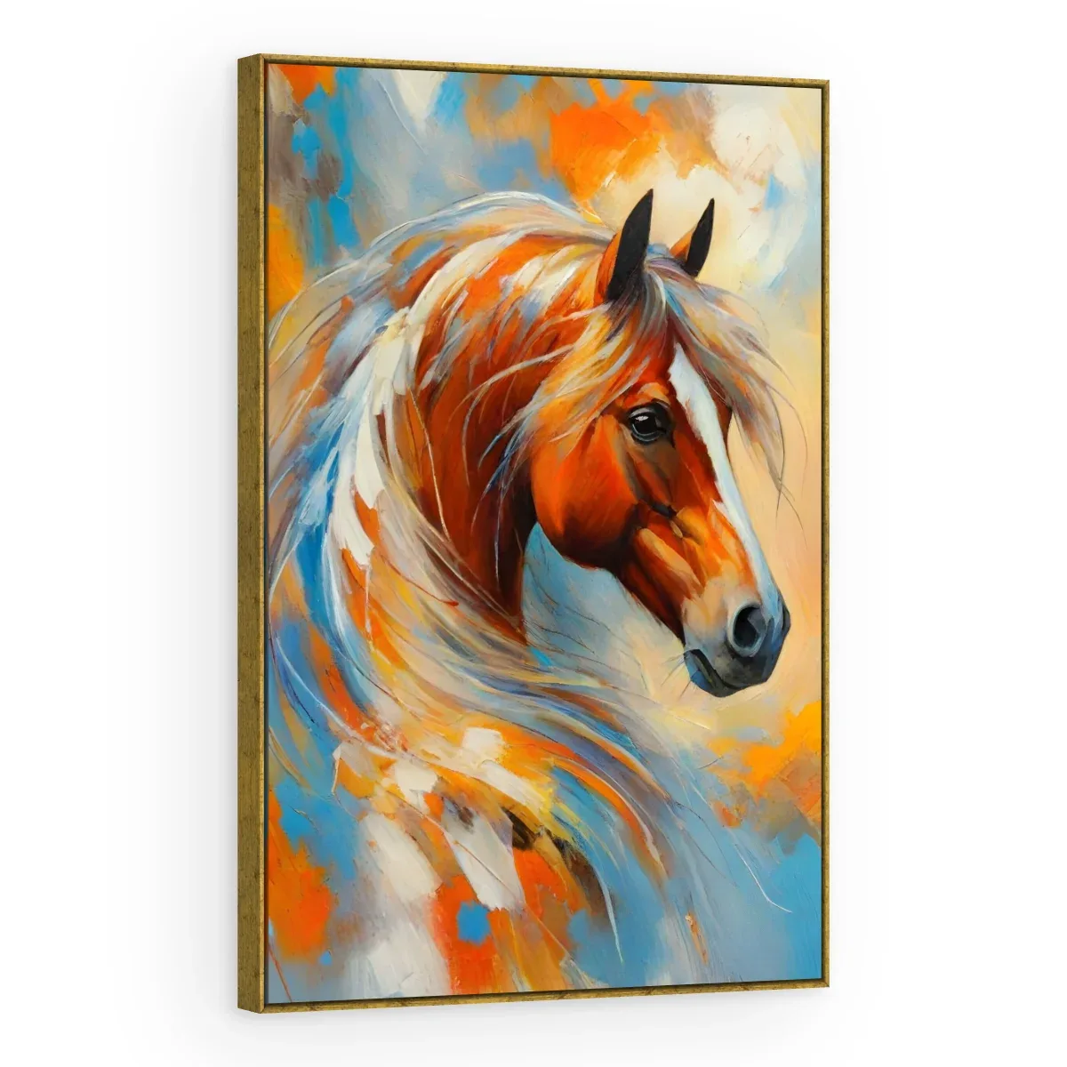 Quadro Decorativo Canvas Cavalo Contemporâneo - CA0054