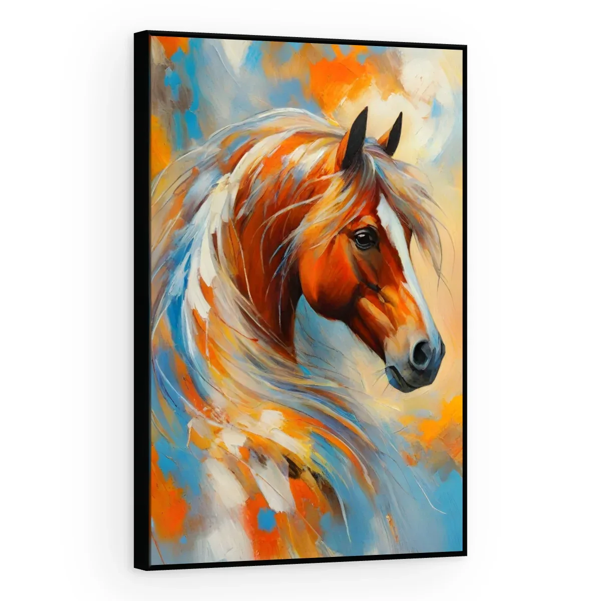 Quadro Decorativo Canvas Cavalo Contemporâneo - CA0054