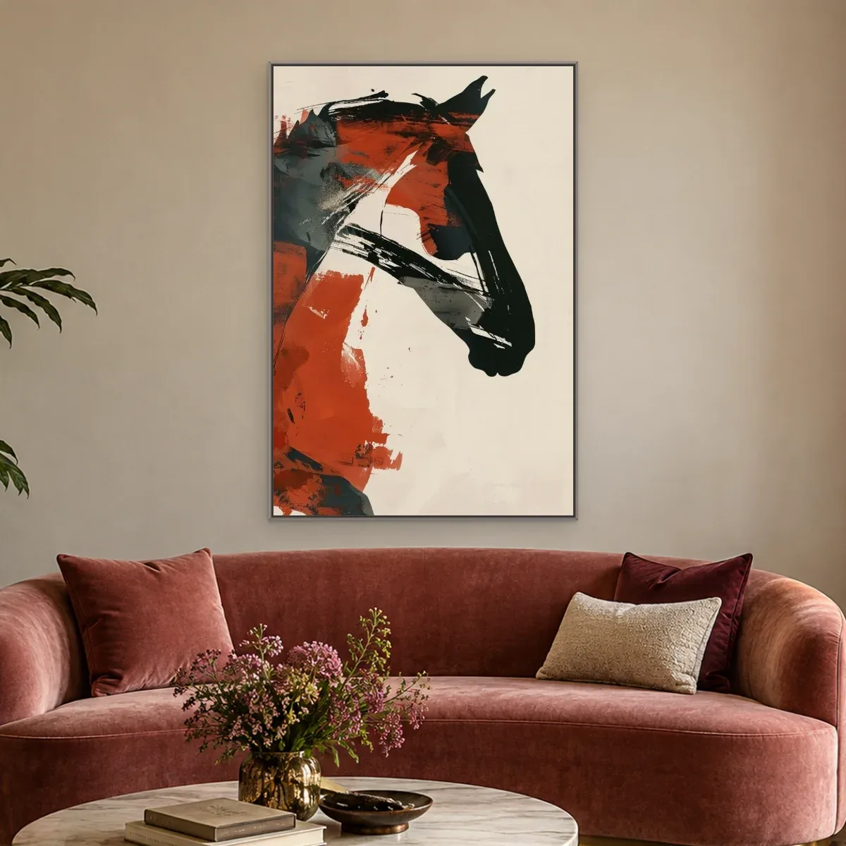 Quadro Decorativo Canvas Cavalo Abstrato - CA0055