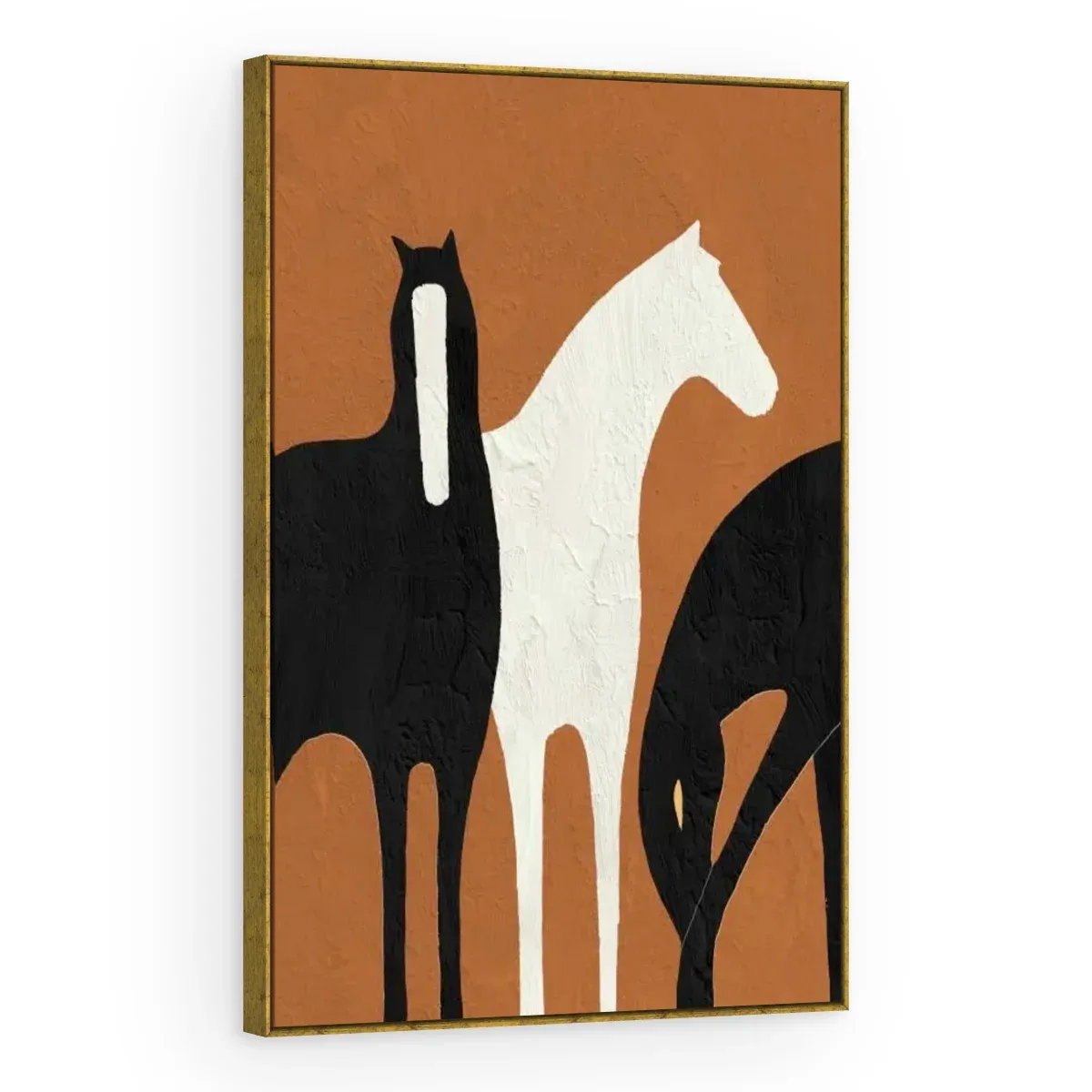 Quadro Decorativo Canvas Cavalos Minimalistas - CA0056