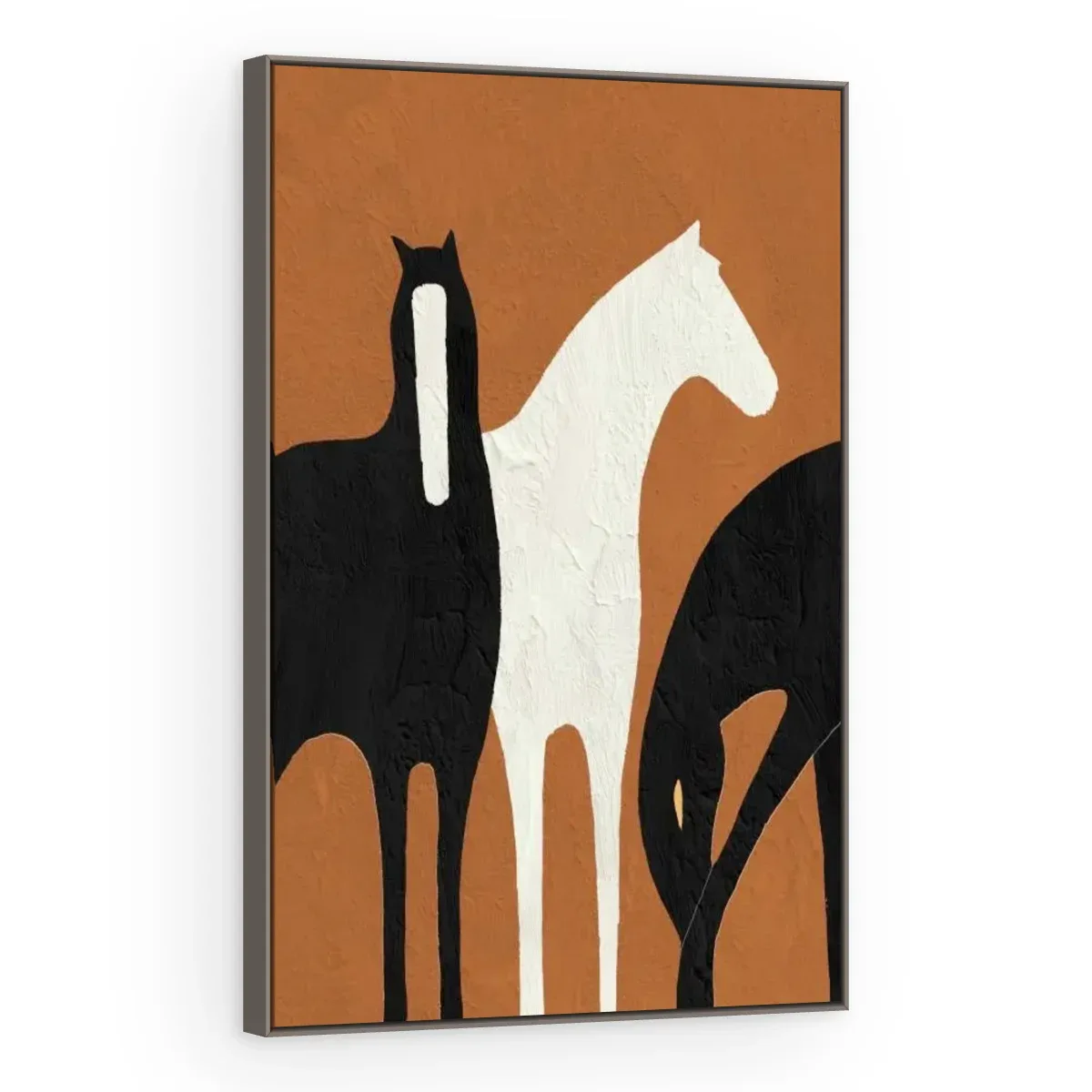 Quadro Decorativo Canvas Cavalos Minimalistas - CA0056