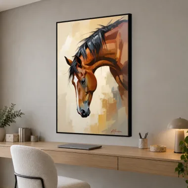 Quadro Decorativo Canvas Cavalo Artístico - CA0059