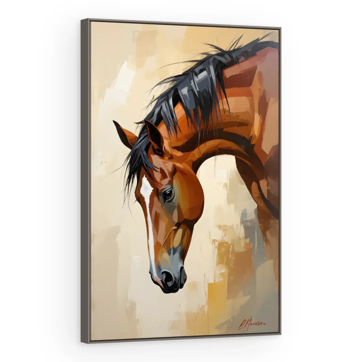Quadro Decorativo Canvas Cavalo Artístico - CA0059