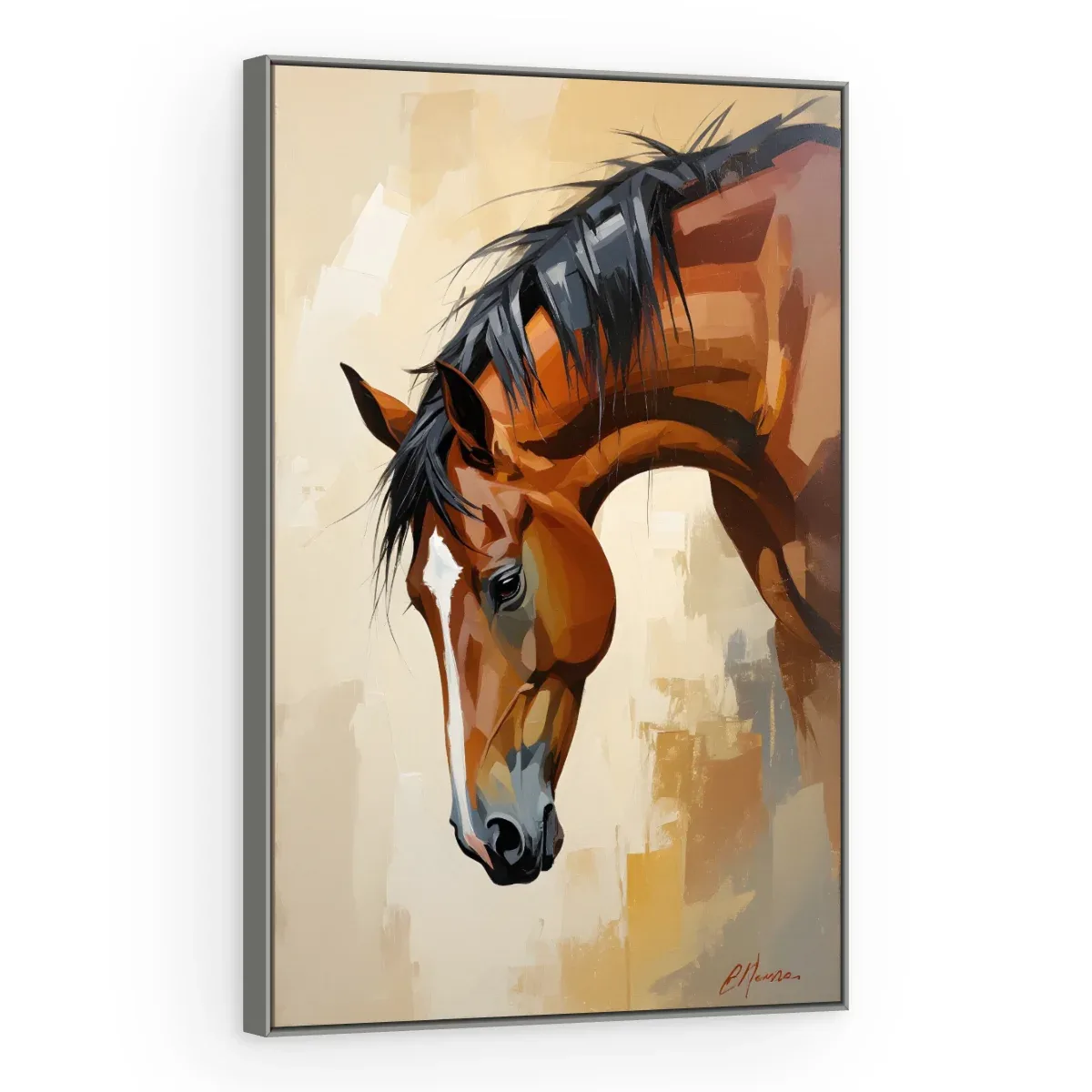 Quadro Decorativo Canvas Cavalo Artístico - CA0059