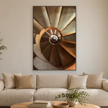 Quadro Decorativo Canvas Escada Espiral - GE0004