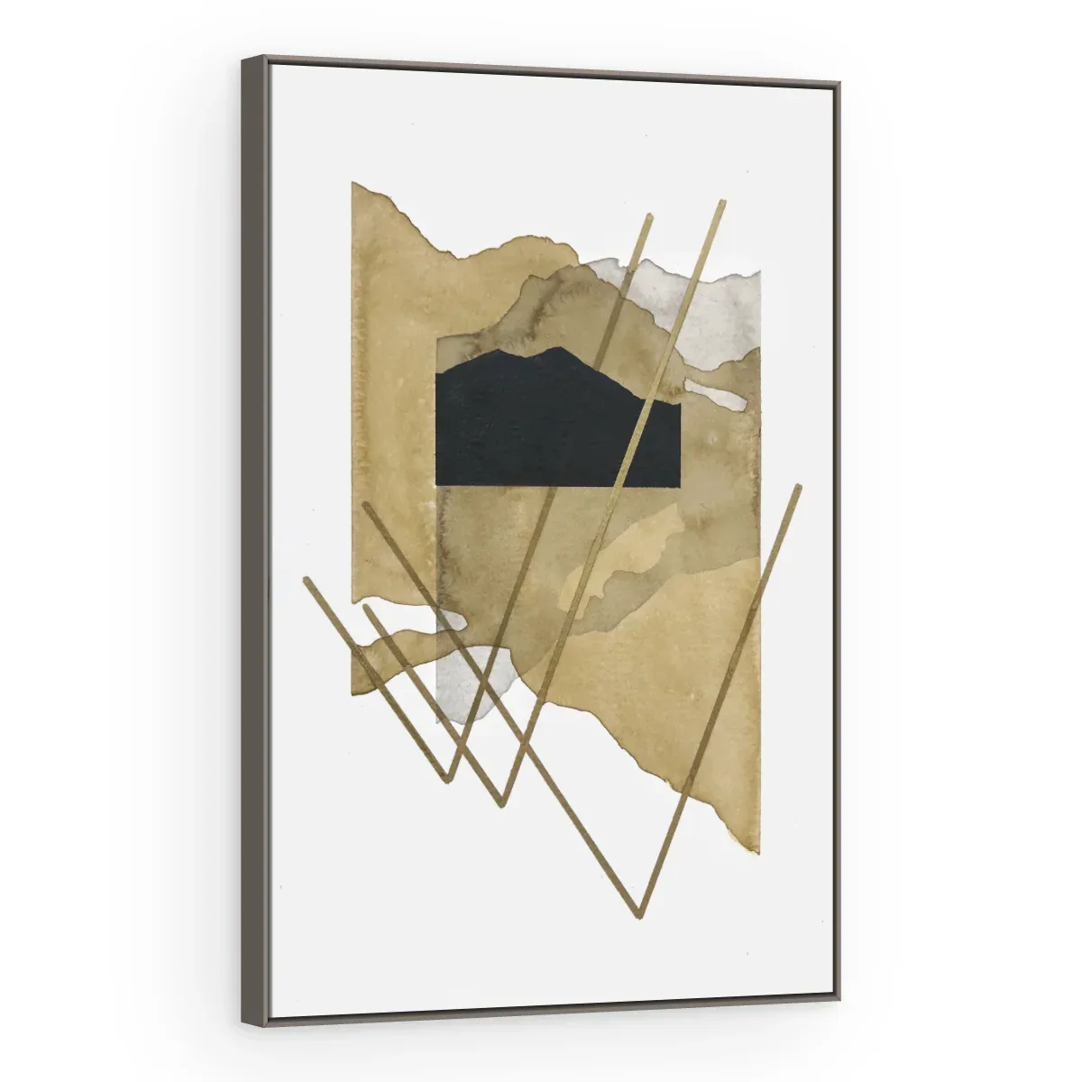 Quadro Decorativo Canvas Recorte Dourado - GE0013