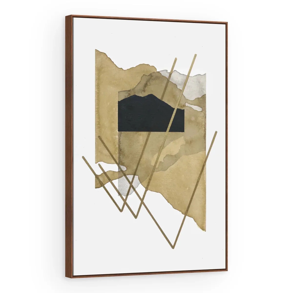 Quadro Decorativo Canvas Recorte Dourado - GE0013