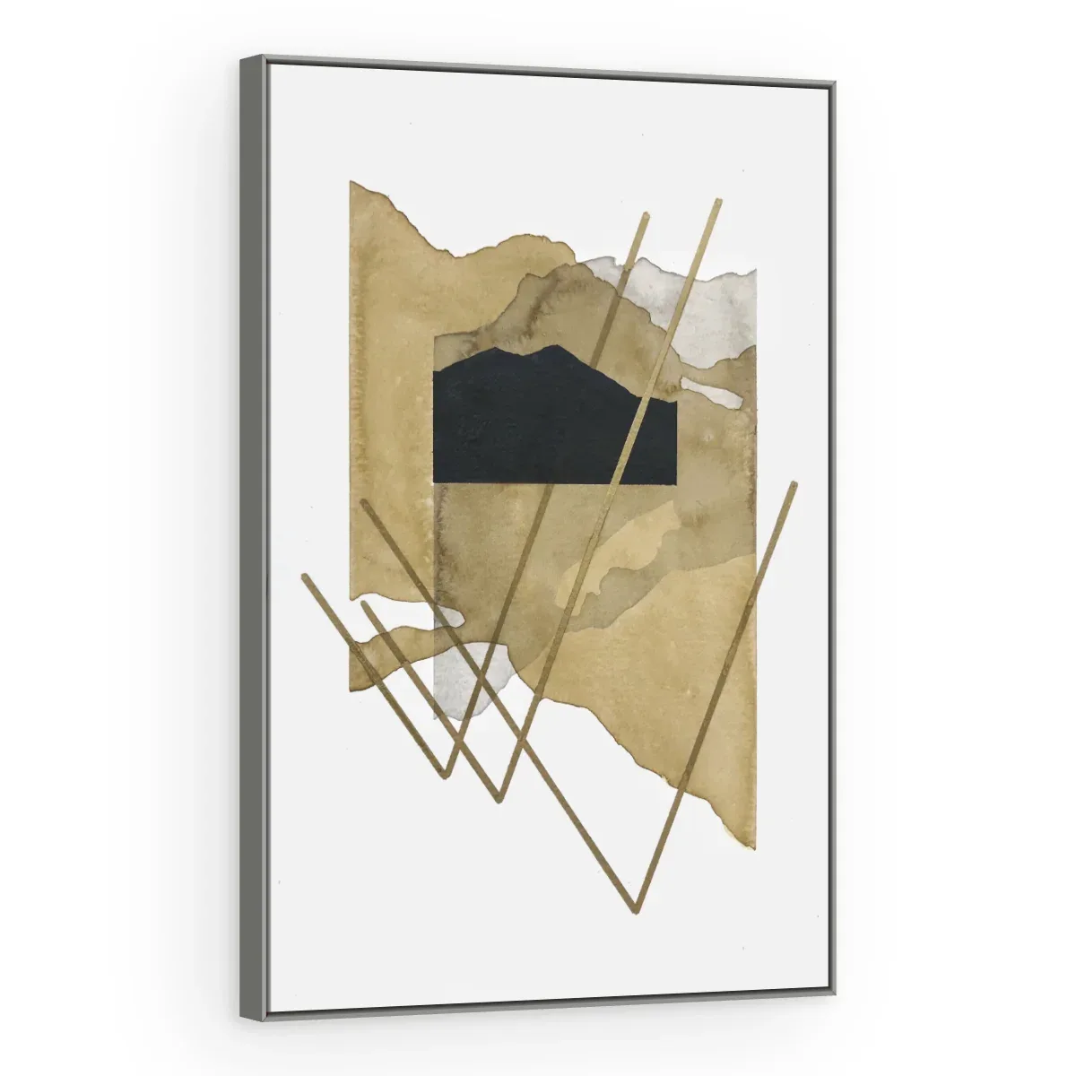 Quadro Decorativo Canvas Recorte Dourado - GE0013