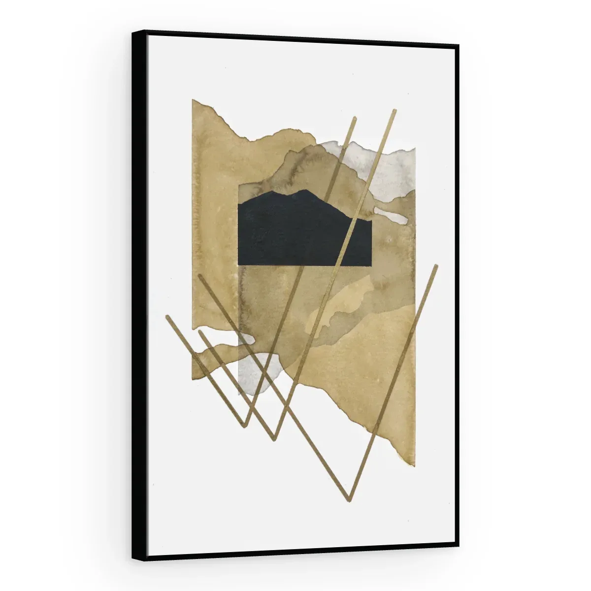 Quadro Decorativo Canvas Recorte Dourado - GE0013