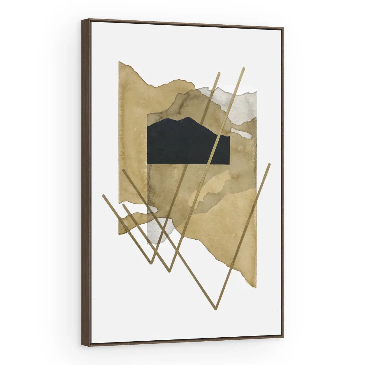 Quadro Decorativo Canvas Recorte Dourado - GE0013