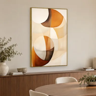 Quadro Decorativo Canvas Curvas Laranja - GE0019