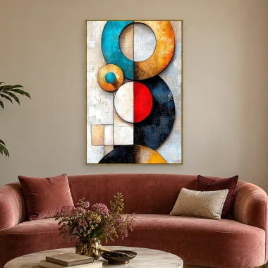 Quadro Decorativo Canvas Círculos Vibrantes - GE0021
