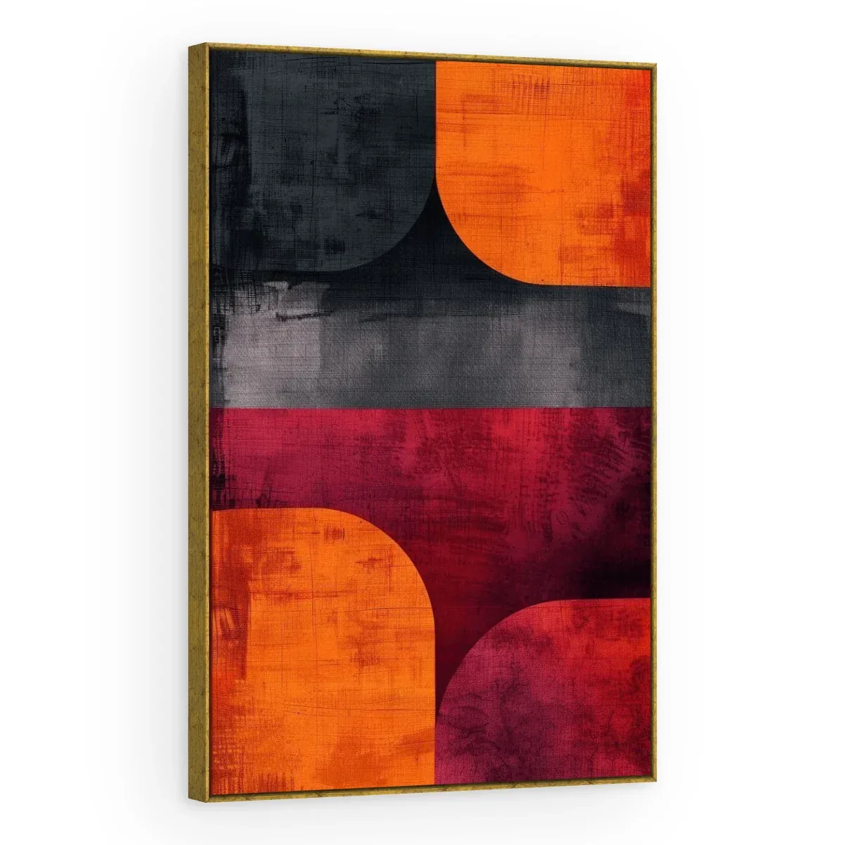 Quadro Decorativo Canvas Quadrantes Laranja - GE0024