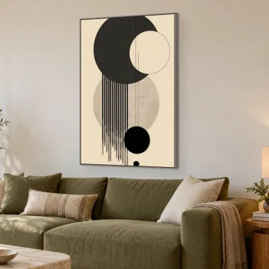 Quadro Decorativo Canvas Eclipse Minimalista - GE0025