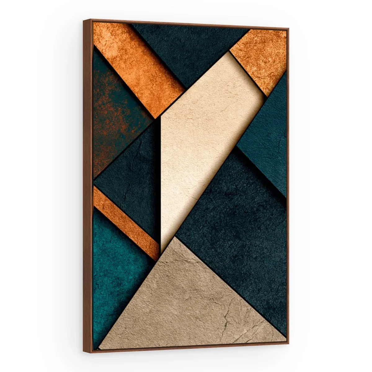 Quadro Decorativo Canvas Ângulos Petróleo - GE0026