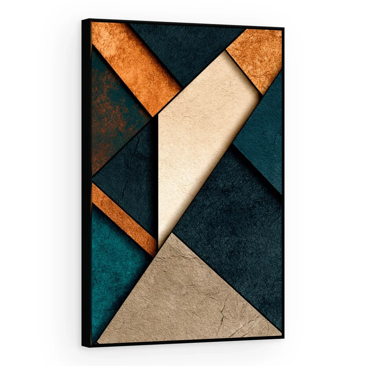 Quadro Decorativo Canvas Ângulos Petróleo - GE0026
