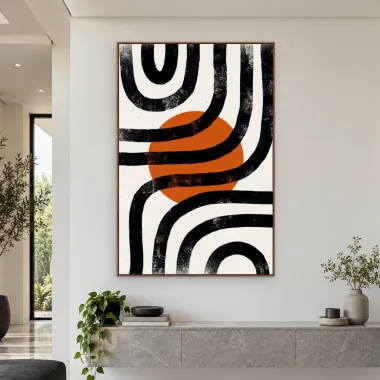 Quadro Decorativo Canvas Sol Listrado - GE0038