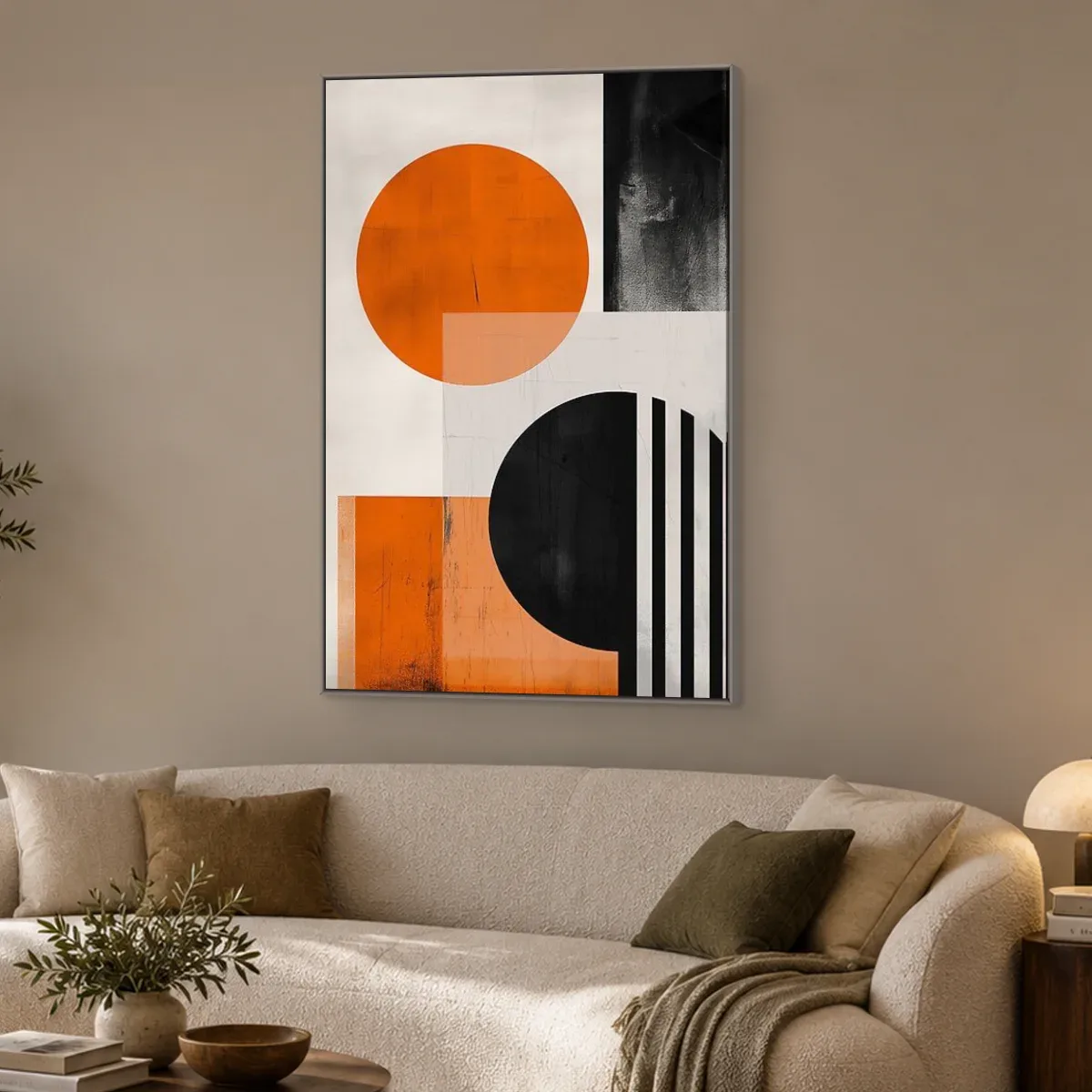 Quadro Decorativo Canvas Sol Laranja - GE0040