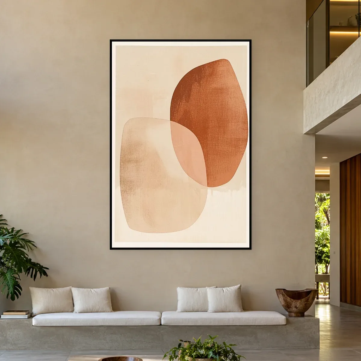 Quadro Decorativo Canvas Seixos Terracota - GE0050