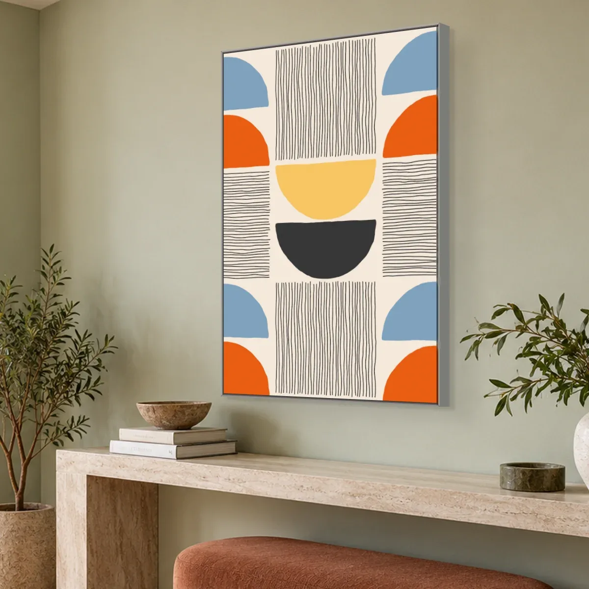 Quadro Decorativo Canvas Padrão Retrô - GE0051