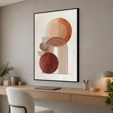 Quadro Decorativo Canvas Arcos Rosé - GE0058